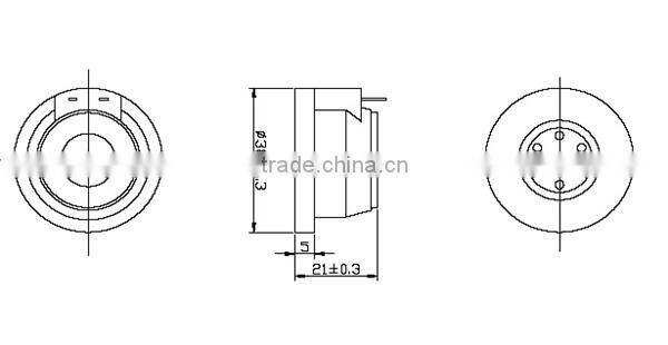 Hot selling powered 38mm white color round phone receiver