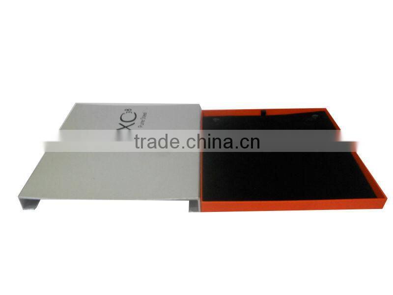 2014 newly orange and silvery hard paper jewelry box packing