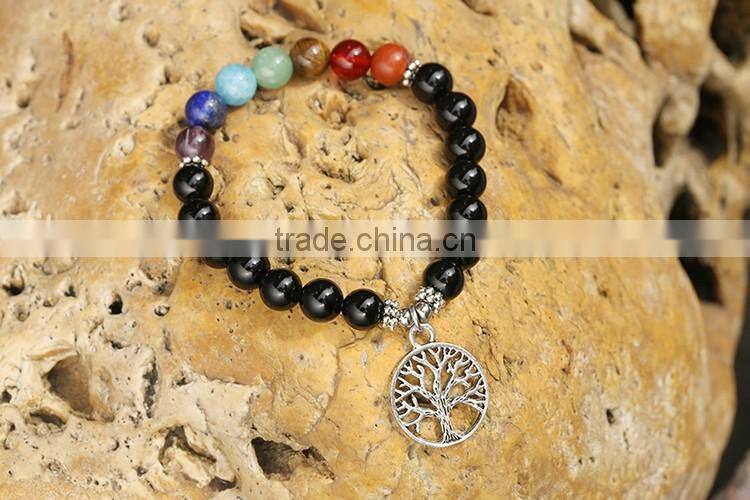 stainless steel and natural stone beads Bracelet Men jewelry Bracelet