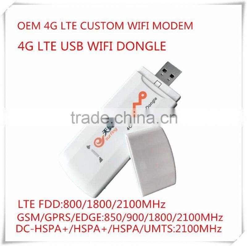 Unlocked New Original OEM 150Mbps 4G LTE Customized USB WIFI Modem and 4G LTE WIFI Dongle,Same as HUAWEI E8372