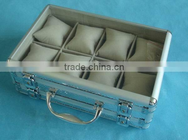 Carrying double layer aluminum watch storage case XB-SB005
