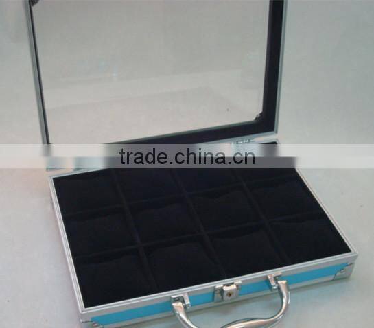 Pilot watch case,watch display case with foam inner,aluminum unique watch box