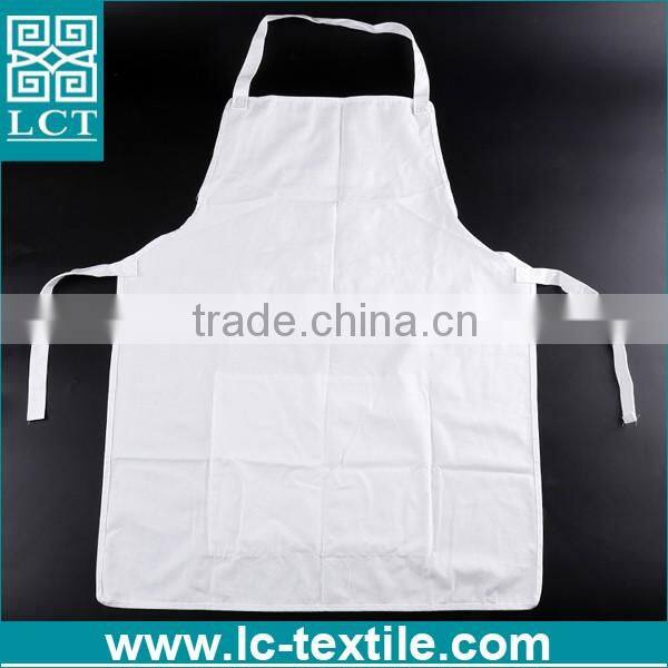 eco friendly 100% cotton plain fabric white child apron for kitchen