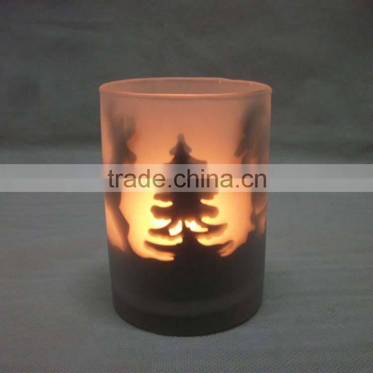 wholesale various design frosting galss candle holder for ceremony