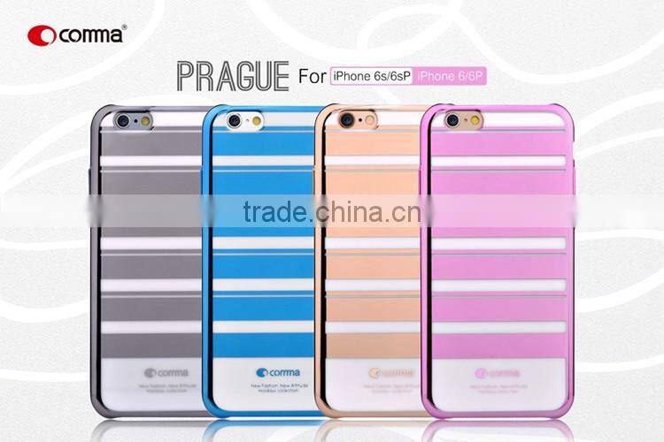 Anti-Scratch And Shock Electroplating PC Line Back Phone Cases Cover For Iphone 6 6S