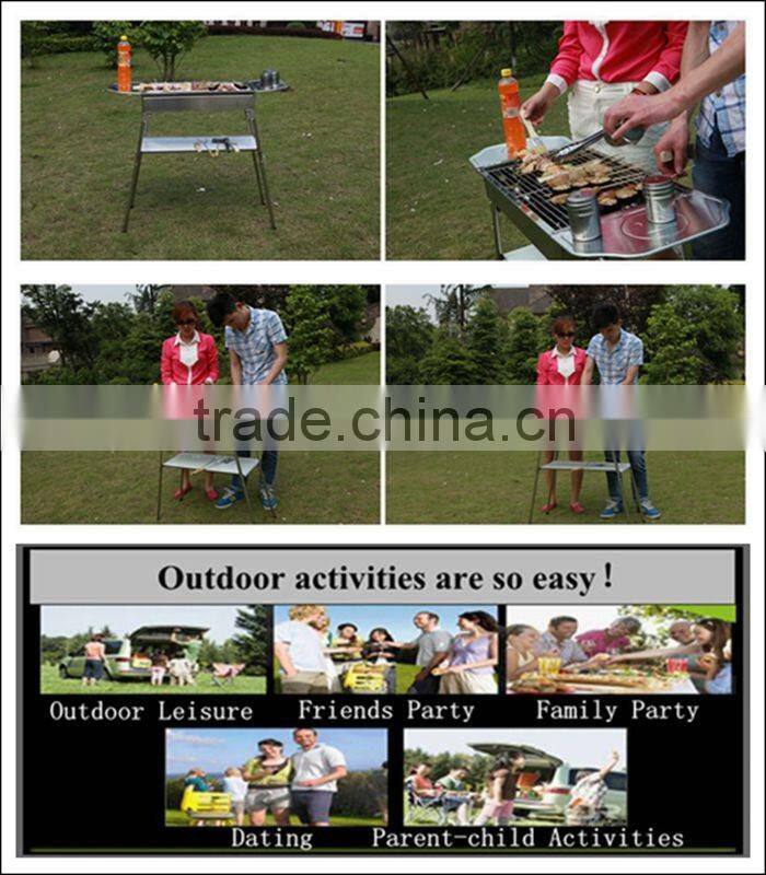 High quality folding charcoal bbq for outdoor barbecue