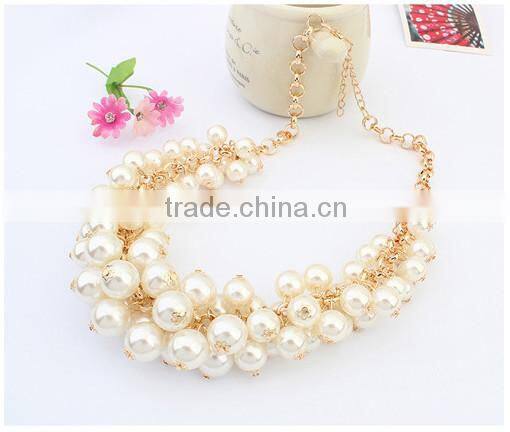 New White Grey Pearl Choker Pendant Statement Necklace Women Necklaces & Pendants Fashion Necklaces for Women 2014