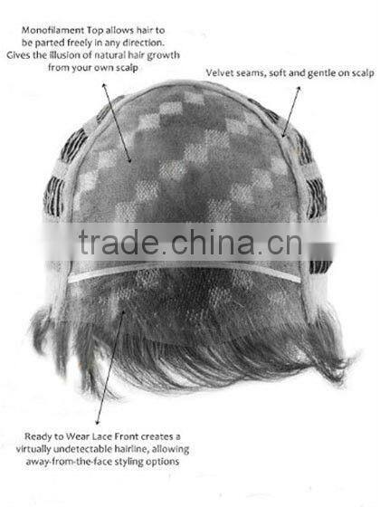 10" soft layers short wig monofilament wig for white women