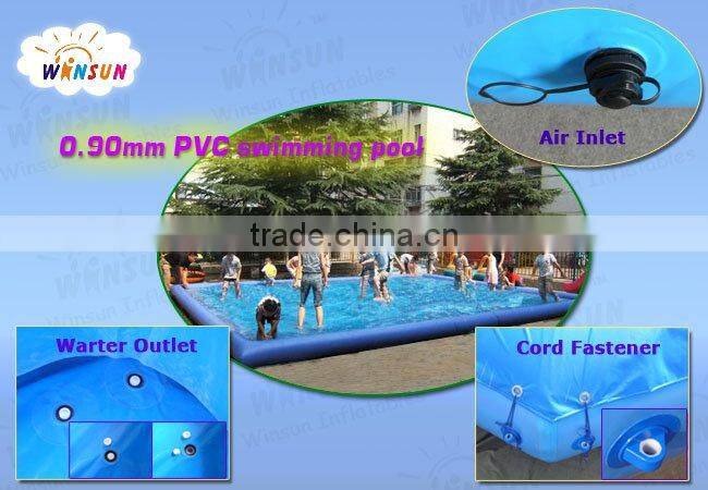 CE Passed 0.9mm PVC adult size inflatable pool