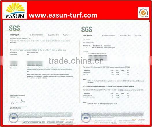 Eco-friendly Interlocking Synthetic Grass Tile for garden