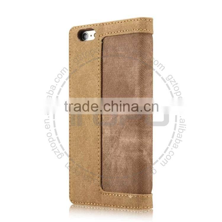 Fashion Denim Wallet Flip Mobile Cowboy leather soft TPU phone Covers Case with card and photo For iphone 6 6s plus