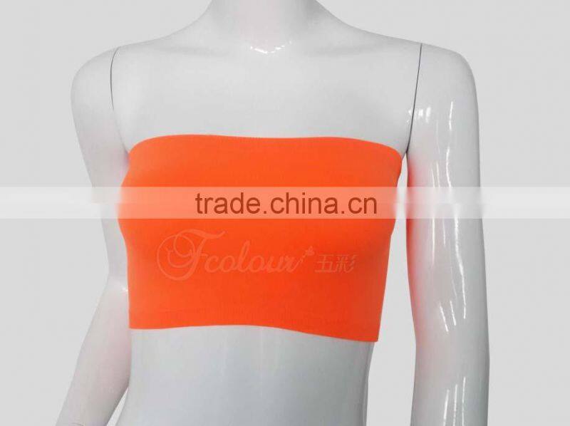 2014 fashion lady's seamless tube bra, wrap chest bra