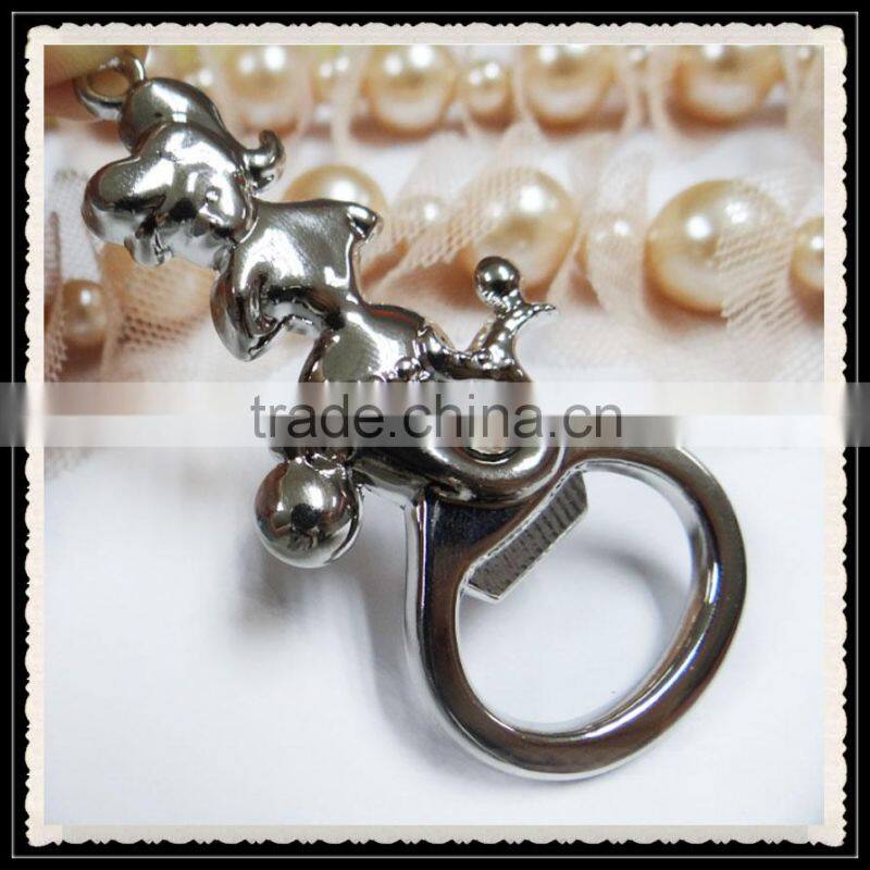 OEM metal handle held bottle opener,zinc alloy opener with keyring
