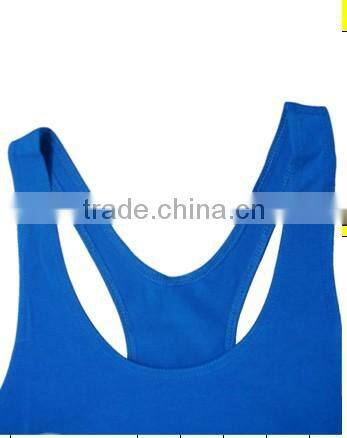 High Quality Blue Color Men's Polyester Tank Top