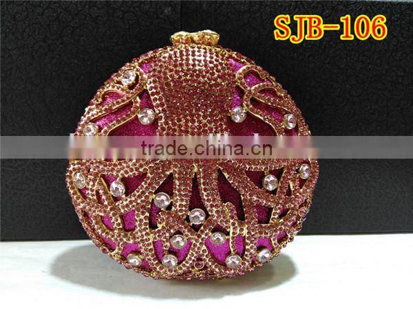 With fast shipping wonderful design high grade crystal handbag with rhinestone for evening party