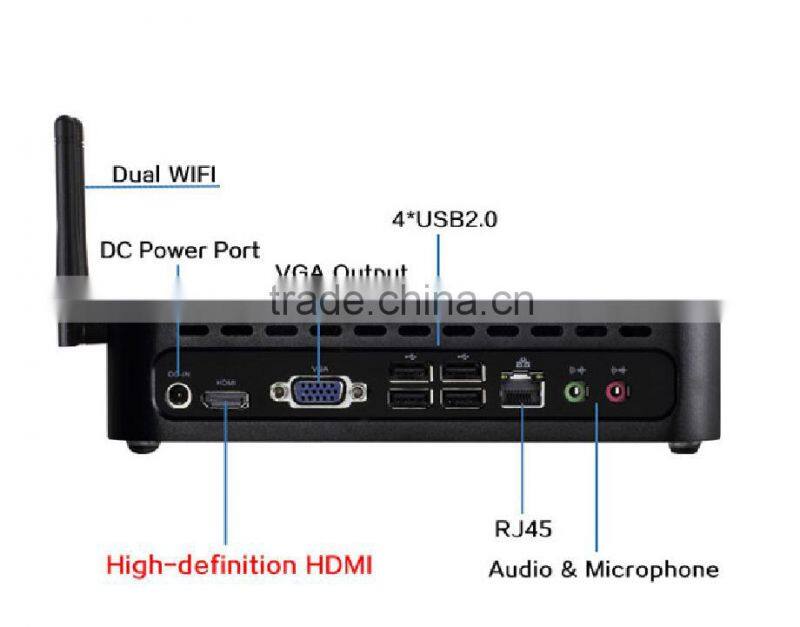 Realan new table mini pc LR-240Q mini itx barebone computer with LR-E240TN motherboard