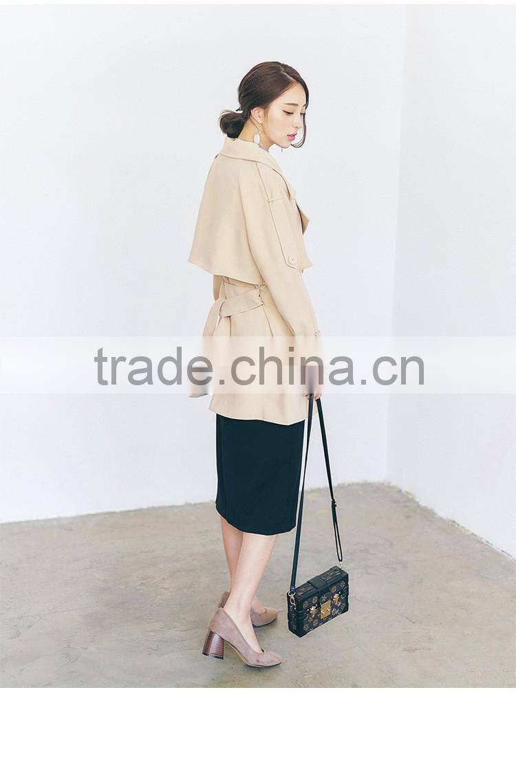 Autumn Winter New Loose Jacket With Belt Women Coat Female Fashion