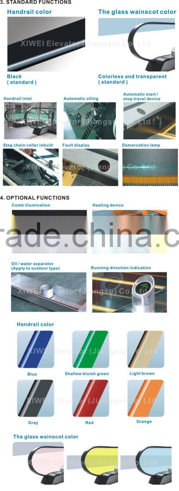 Indoor & outdoor Automatic Escalator -- Commercial XIWEI Brand