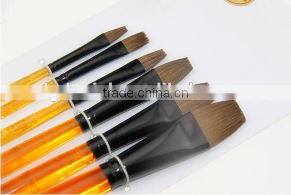 Flat Synthetics hair Artist brush,Paint brush,Artist painting brush