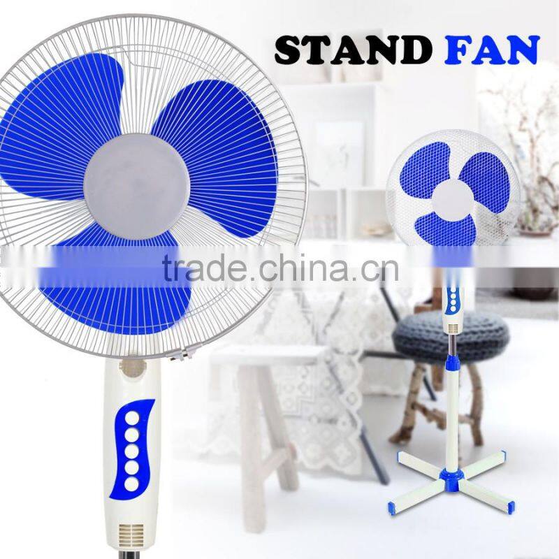 Plastic cross base stand fan