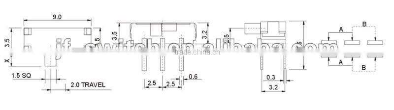 SK-2235A miniature slide switch