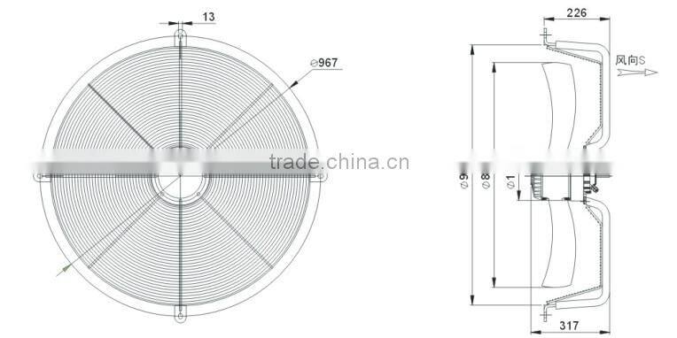 high efficiency external roof ventilation fan prices