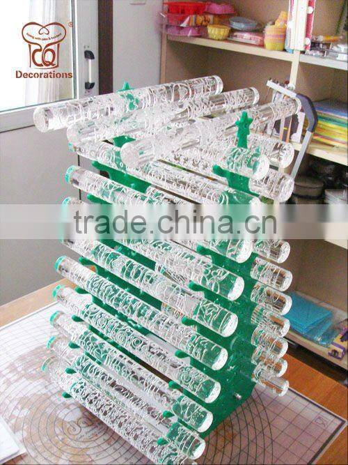 Arcyl Carved/ Textured Rolling Pin, Different Designs Can be Chosen