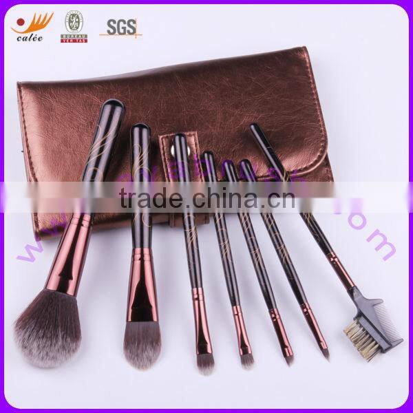 OEM Professional Travel Cosmetic Brush set with 7pcs in pouch