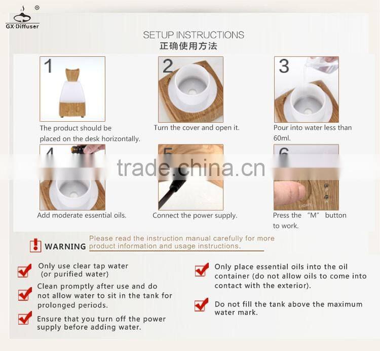 GX Diffuser battery powered aroma diffuser/usb humidifier/air purifier