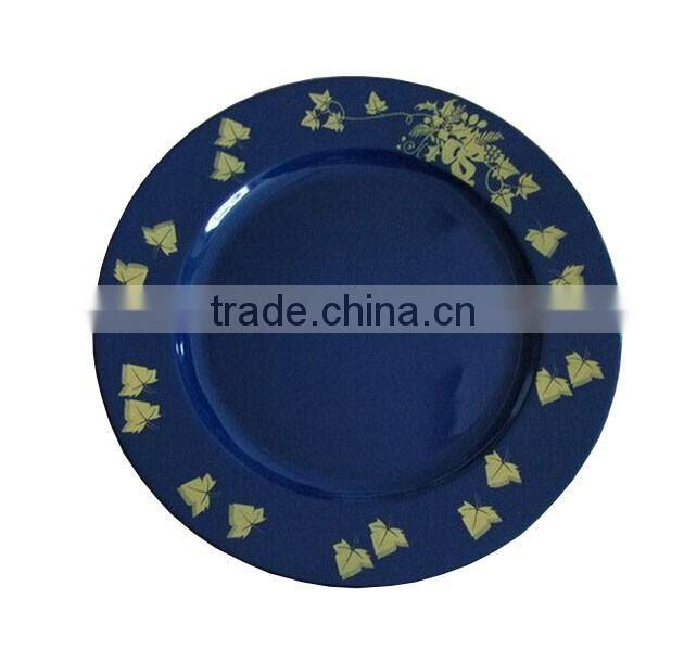 GRS blue design customized plate plastic