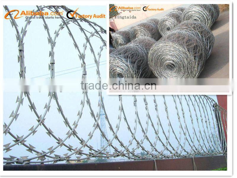 BTO-22 galvanized razor barbed wire
