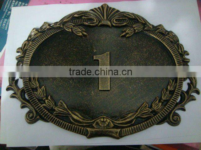 casting aluminum housing doorplate