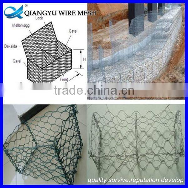 1x1x2m gabion cages for sale/ gabion wire/ low gabion stone baskets