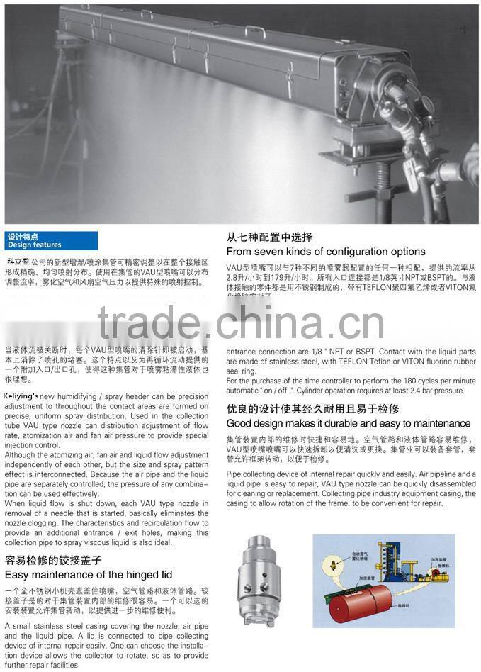 Humidifying spray headers