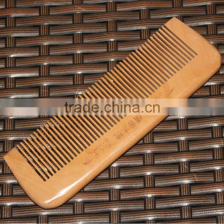 Wholesale Different Shape Of Natural Sandalwood Comb Popular Natural Health Care Comb Anti-static Peach Wood Hair Comb