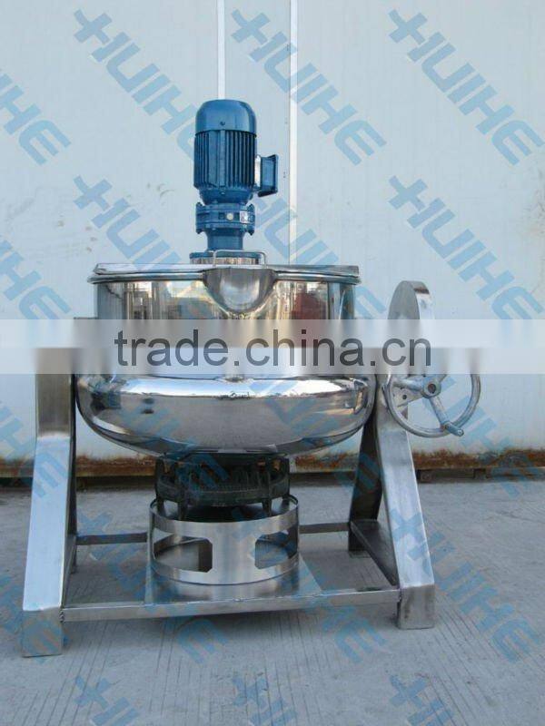 fire heating jacketed kettle with mixer