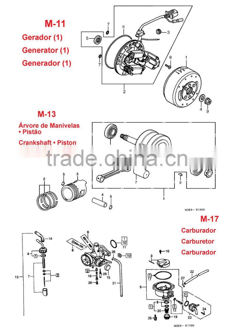 OEM quality bajaj boxer ct100 bajaj chetak india bajaj pulsar spare parts