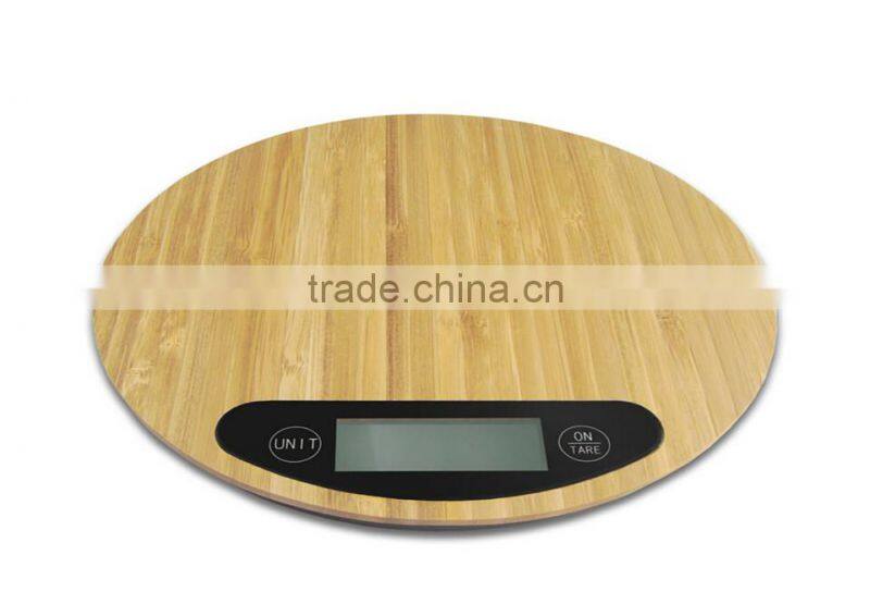Excellent design bamboo platform digital kitchen scale