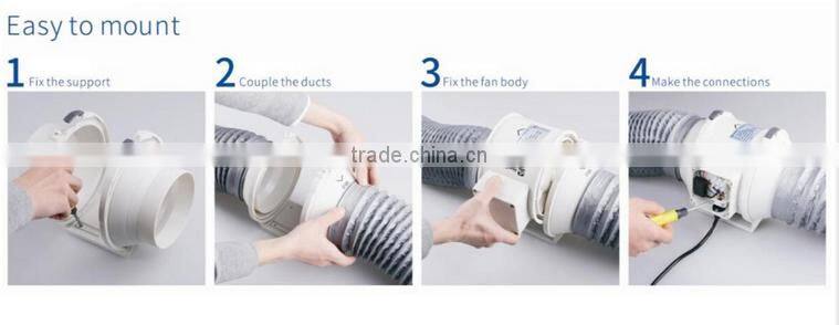 HF-250P 10 inch dc inline duct fan
