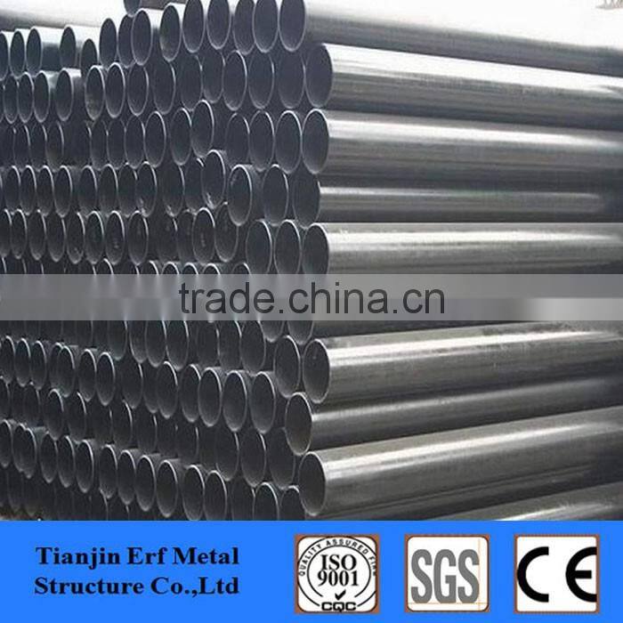 pre galvanized round erw black carbon steel pipe manufacturer price