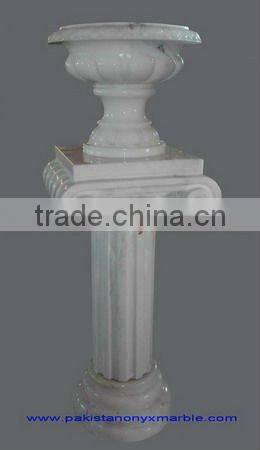 BEAUTIFUL ZIARAT WHITE MARBLE PEDESTALS