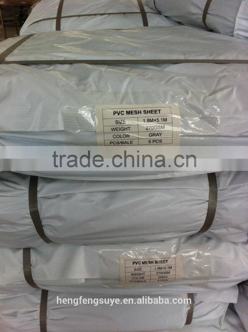 Flame Retardant PVC Dip Mesh Sheet 160GSM 420D/16X15