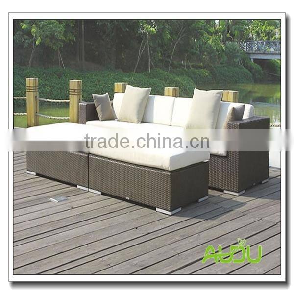 Audu Synthetic Rattan Pool People Lounger Sofa
