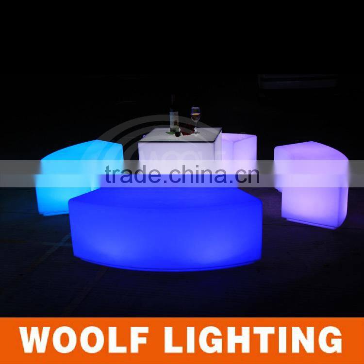 Decorative Colorful Glow Waterproof LED Lounge Furniture