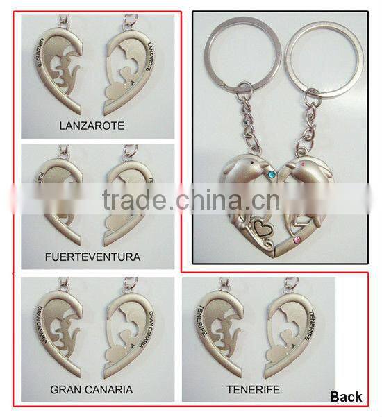 Heart shape cheap promotional keychains