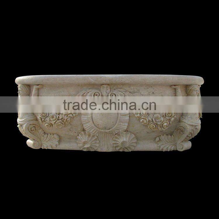 Natural Solid Marble Bathtub with Four Legs