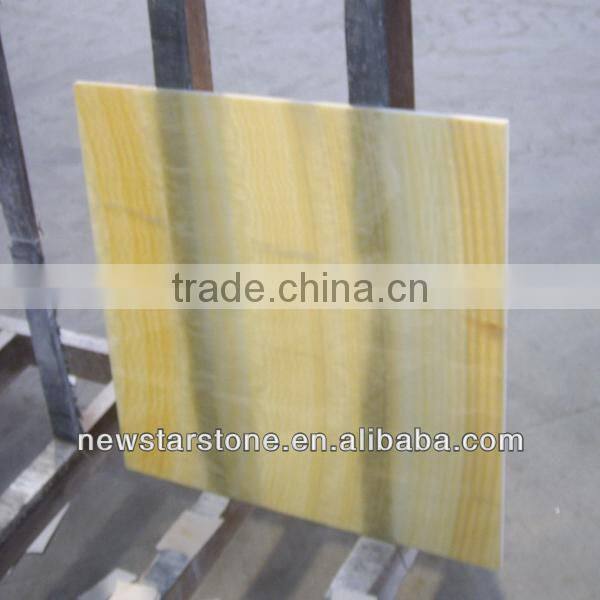 Newstar Honey yellow onyx with glass tile