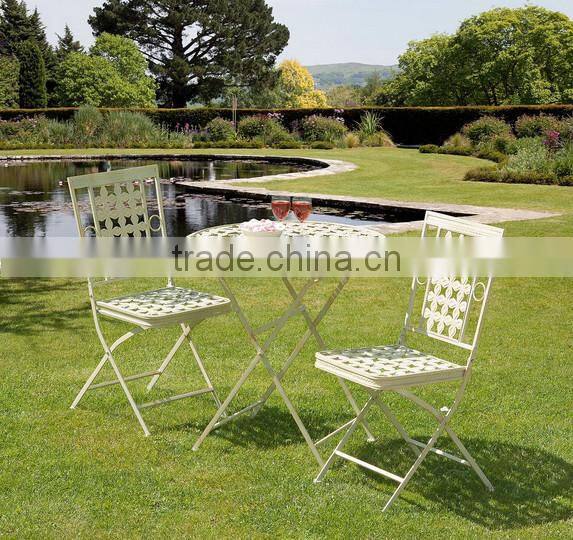 Cream cast iron bistro set