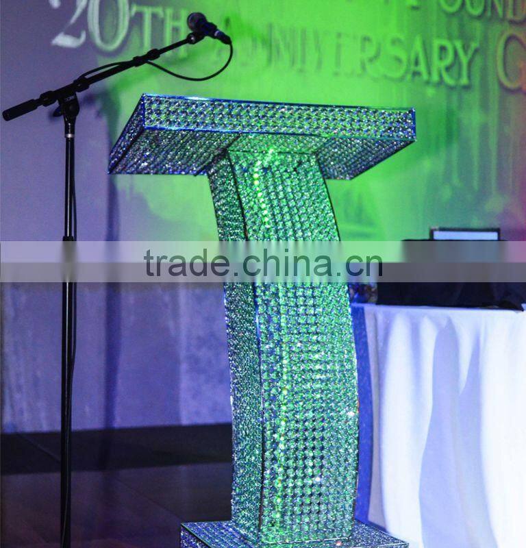 Crystal Podium Pillar, Podium on square pillar, Wedding Podium