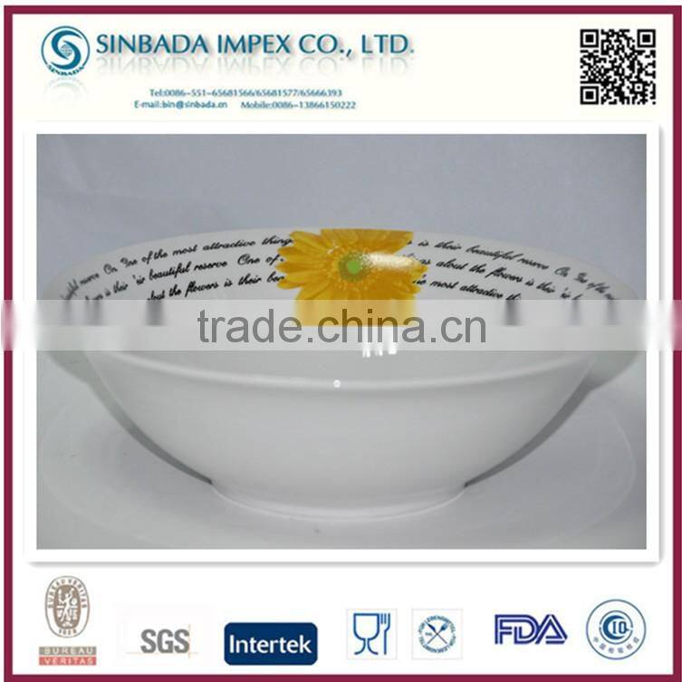 8inch high quality caremic bulk soup bowl